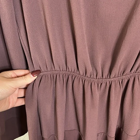 Tyche Purple Dress Fit and Flare Long-sleeve Womens Size Small Casual Fall - Picture 5 of 12